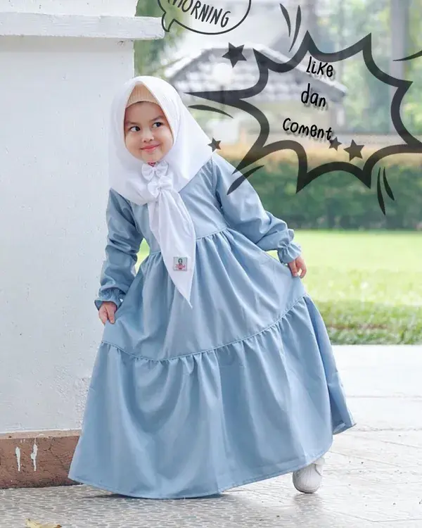 30 Desain Baju Gamis Anak Perempuan