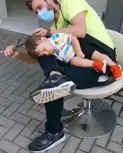 Baby haircut