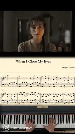 My Composition „When I Close My Eyes“ #composer #piano #musicsheet