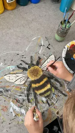 Hand Painted Bumble Bee