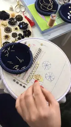 How to embroider french wire