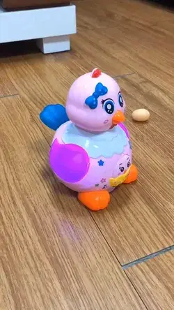 Children's toys, chicks, laying eggs.