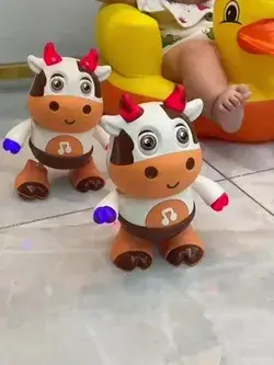 Baby Cow Musical Toys, Baby Preschool Educational Learning Toy With Led Lights & Music Christmas, Halloween, Thanksgiving Gift