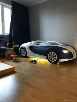 КРОВАТЬ-АВТО &quot;Bugatti Veyron. BDB&quot; с подсветкой, в коже в интернет-магазине Ярмарка Мастеров по цене 169000 ₽ – 4RESTRU | Мебель для детской, Новочерка