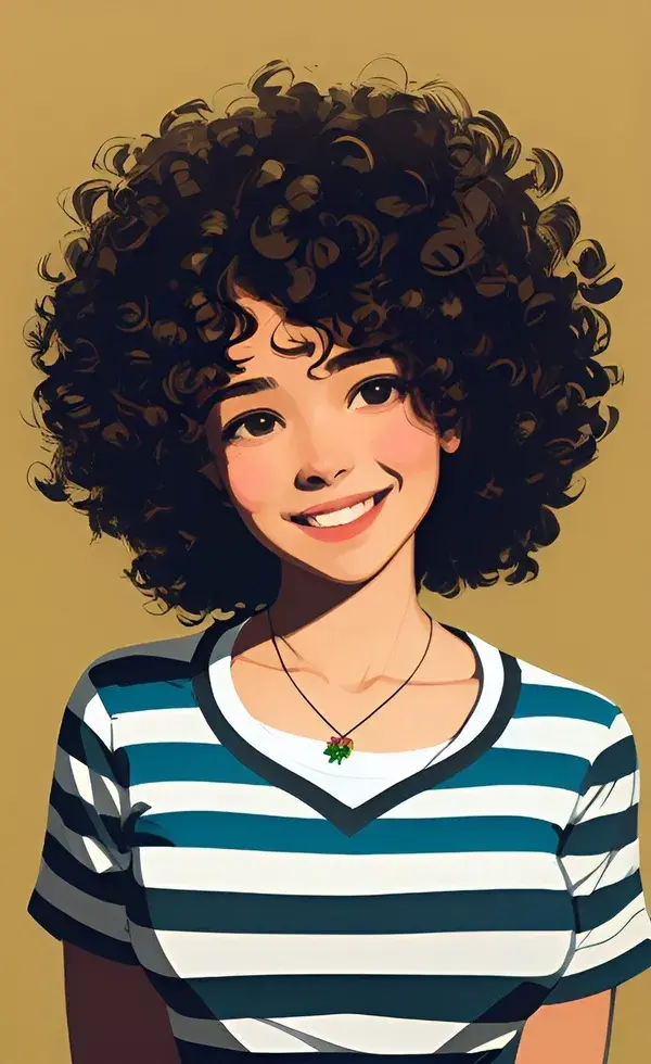 curly-hair girl