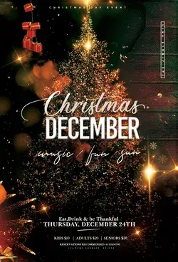 Christmas Holiday Event Free PSD Flyer Template