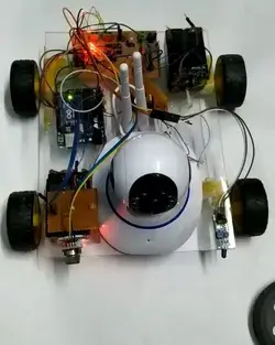 SPY ROBOT WITH FALAME AND GAS SENSOR