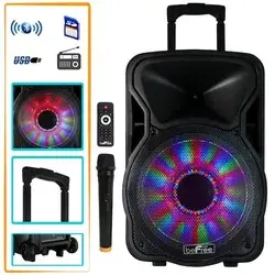 "beFree Sound 12\" 2500 Watt Bluetooth Rechargeable Portable Party PA Speaker With Illuminating Lights | Michaels®"