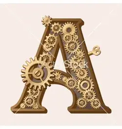 Mechanical alphabet Royalty Free Vector Image - VectorStock