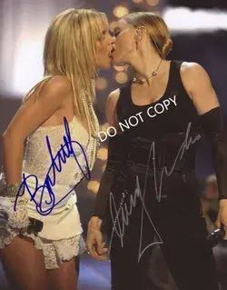 "MADONNA & BRITNEY SPEARS  8 x10\" (20x25 cm) Autographed Hand Signed Photo"