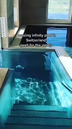 Amazing infinity pool in Switzerland