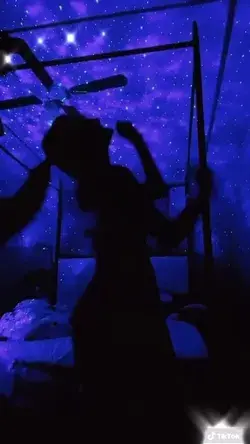 Dancing with NEW Galaxy Projector in Bedroom