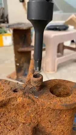Remove the rusted and aged bolts