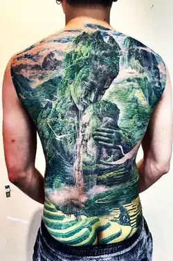 Nature Tattoo, Back Tattoo