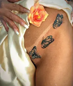 Tattoo borboleta cobertura