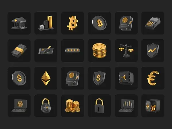 Fintech 3D Icons