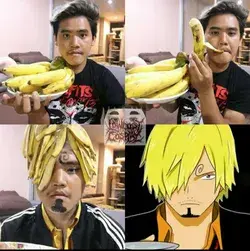 Banana hair sanji XD