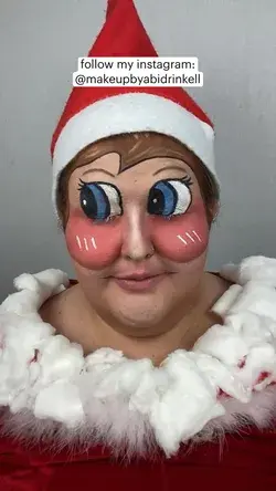 elf on a shelf | christmas makeup | makeup ideas | creative makeul