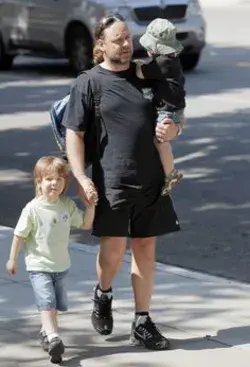 Russell Crowe With His Sons