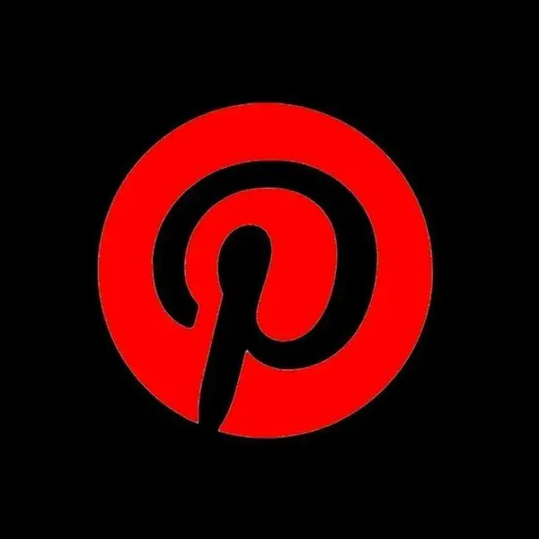 Red and black Pinterest icon | App store icon, App icon design, Black app