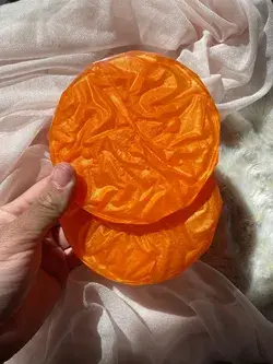 Orange Satin Coaster Set of 2