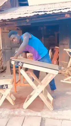 Creative Foldable Wooden Chair with Table - New Woodworking Project