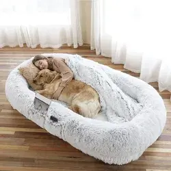 Human Dog Bed, 71"x45"x14" Dog Beds for Humans Size Fits You and Pets, Washable Faux Fur