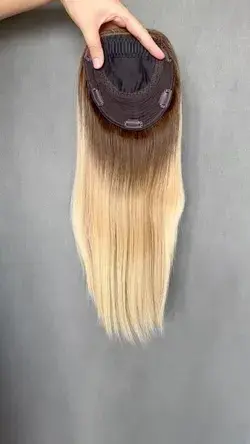 14-22inch Silk base fringe Clip European Remy Hair Topper