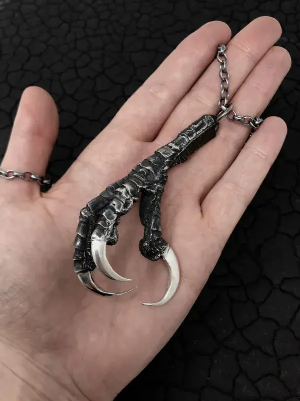 Solid Sterling Silver Raven claw