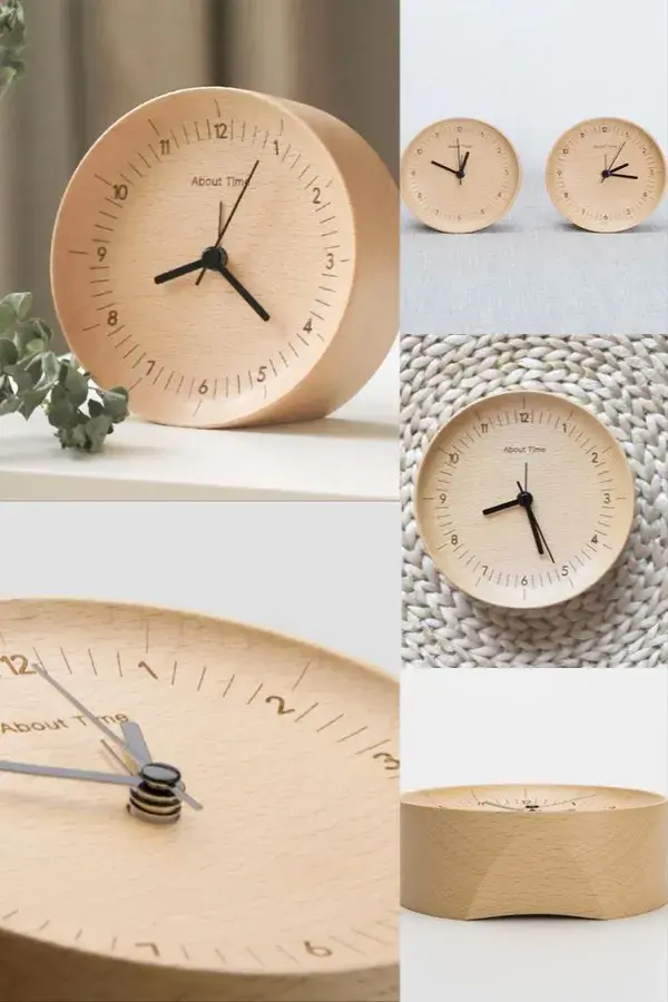 German Beech Tabletop Clock