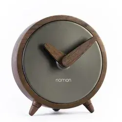 Modern and Contemporary Walnut Solid Wood Quartz Tabletop Clock