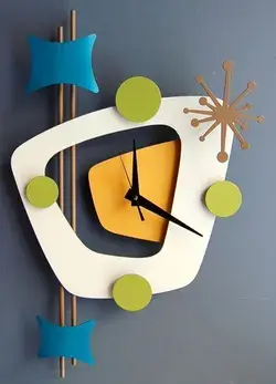 Minimalist wall clock with sleek lines metallic wall clock with geometric shapes