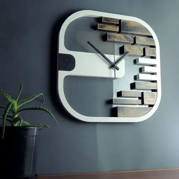 Wall clock with contemporary design wall clock with pendulum movement