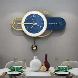 Modern Stylish Geometric Acrylic Oversized Wall Clock with Dynamic Pendulum