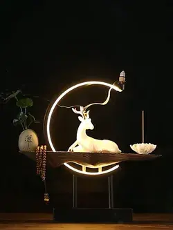 Lucky Deer LED Waterfall Censer Backflow Incense Burner – Nola Zen