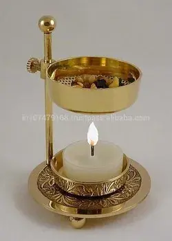 Brass Fragrance Oil Diffuser Incense Resin Burner Charcoal Burner With Adjustable Bowl Cup Oil Burner Room Aroma - Buy Brass Fragrance Oil Diffuser Incense Resin Burner Charcoal Burner With Adjustable Bowl Cup Oil Burner,Incense Fragrance Resin Burner Fin