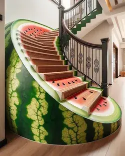 Interesting and creative designs staircase with fruit concept