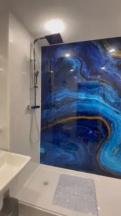 FROM CONCEPT TO REALITY...BLUE ONYX & ABSTRACT ART SHOWERS