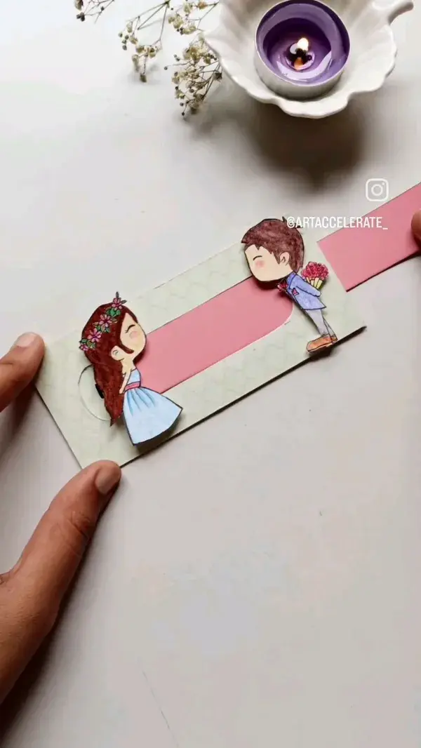 DIY slider card✨❤️| couple card ideas