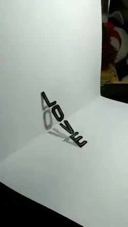 3D Love Pencil Art