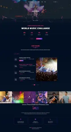 Music website Landing webpage ui/ux web design