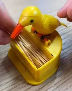 2_8US $ 31% OFF_New Small Bird Toothpick Container Automatic Toothpick Dispenser Toothpick Holder H