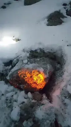 Mining for huge sodalite in winter ❄️⛏️