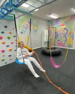 Even adults have fun on Royalty’s Sensory Gyms!