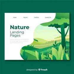 Nature landing page template | Free Vector 