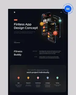 Fitness Buddy - Fitness Mobile App | Fit at Home UI/UX