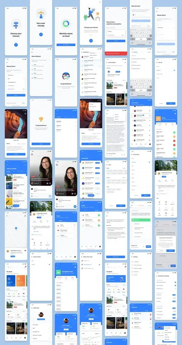 Smartdeck Mobile E-Learning App UI Kit Sketch Figma Mobile E Learning App UI Kit Ready t