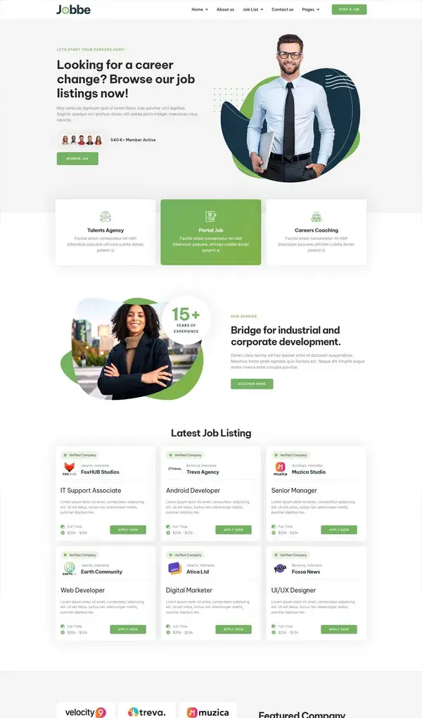 Job Listing & Recruitment Agency Elementor Template Kit