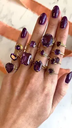 Vintage Purple Gemstone Rings