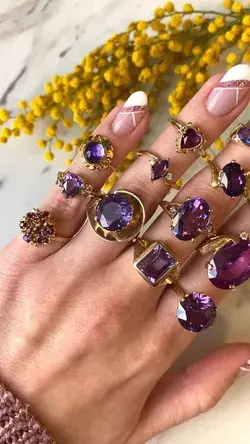 Vintage Purple Gemstone Rings